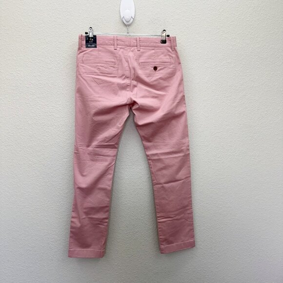 J Crew Factory Pink Slim Fit Stretch Flex Chino Pants H3167 Mens size 30x30 NEW - Picture 7 of 7